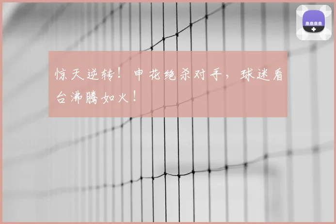 惊天逆转!申花绝杀对手,球迷看台沸腾如火!